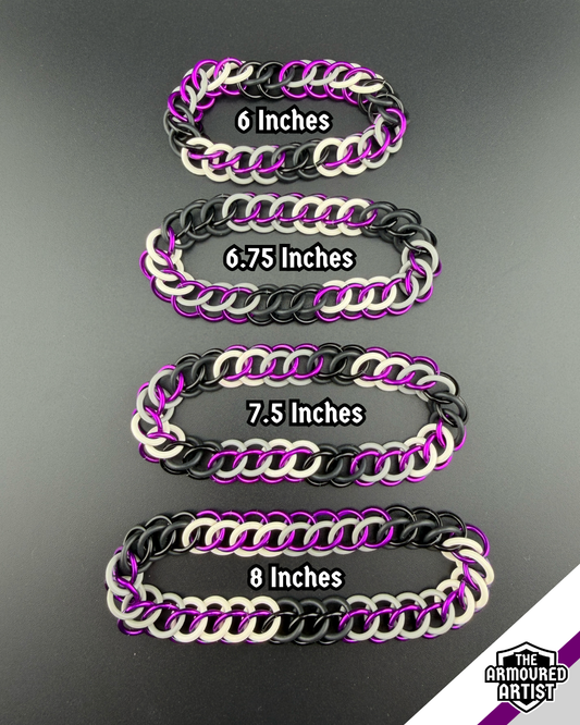 Demisexual Stretchy Chainmail Bracelets