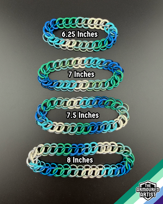 Gay (Man Love Man) Stretchy Chainmail Bracelets
