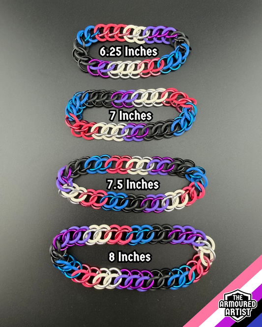 Genderfluid Stretchy Chainmail Bracelets
