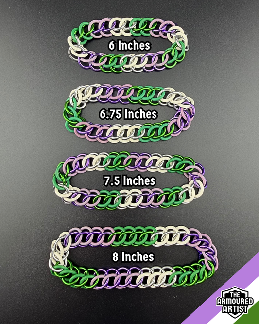 Genderqueer Stretchy Chainmail Bracelets