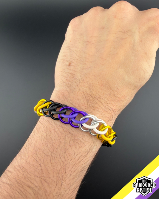 Nonbinary Stretchy Chainmail Bracelets