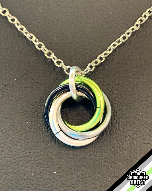 Agender Spiral Chainmail Necklaces