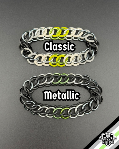 Agender Stretchy Chainmail Bracelets