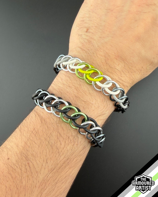 Agender Stretchy Chainmail Bracelets