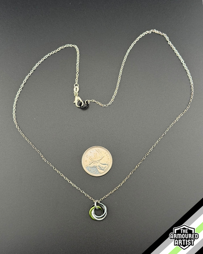 Agender Spiral Chainmail Necklaces