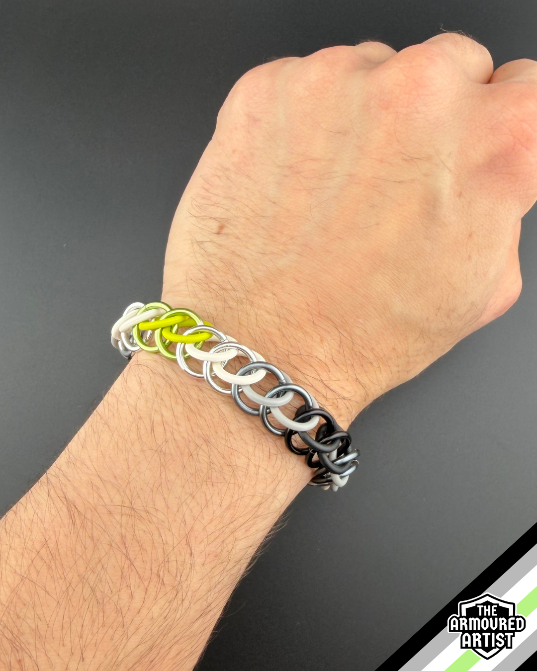 Agender Stretchy Chainmail Bracelets