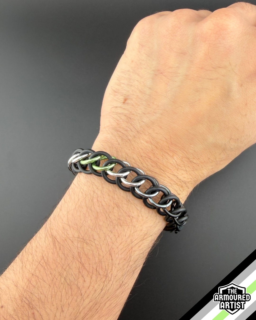 Agender Stretchy Chainmail Bracelets