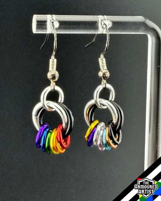Ally (Progress Pride Flag) Small Ringlette Earrings