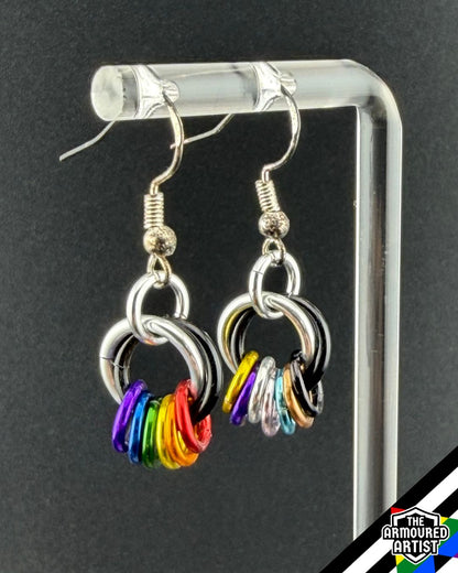 Ally (Progress Pride Flag) Small Ringlette Earrings