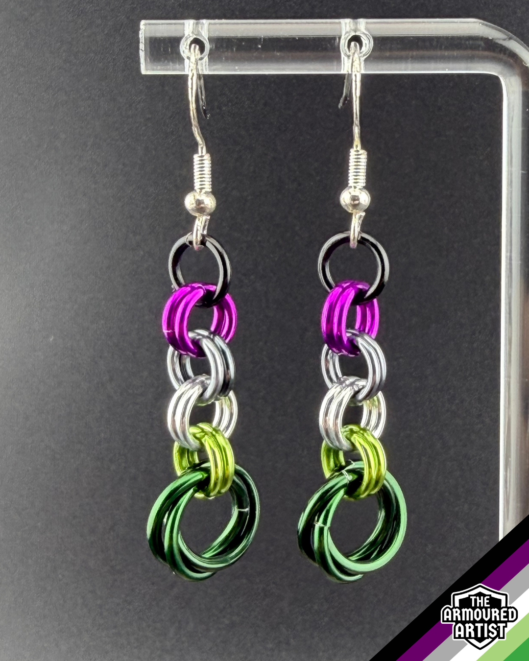 AroAce (Alternative Flag) Dangling Earrings