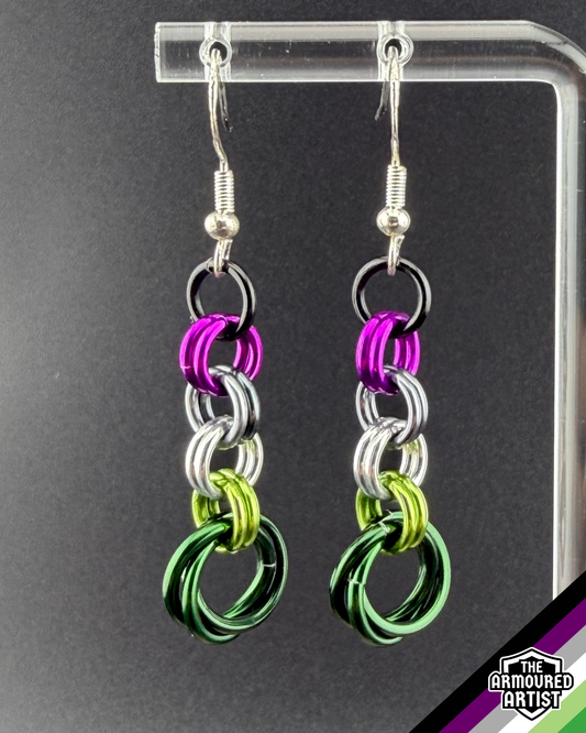 AroAce (Alternative Flag) Dangling Earrings