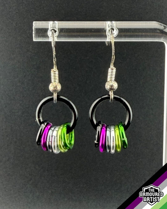 AroAce (Alternative Flag) Small Ringlette Earrings