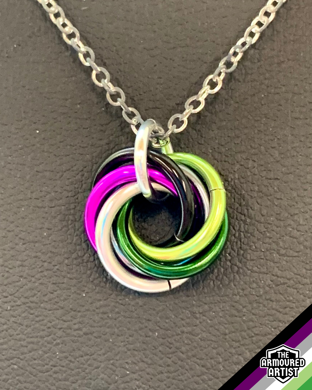 AroAce (Alternative Flag) Spiral Chainmail Necklaces