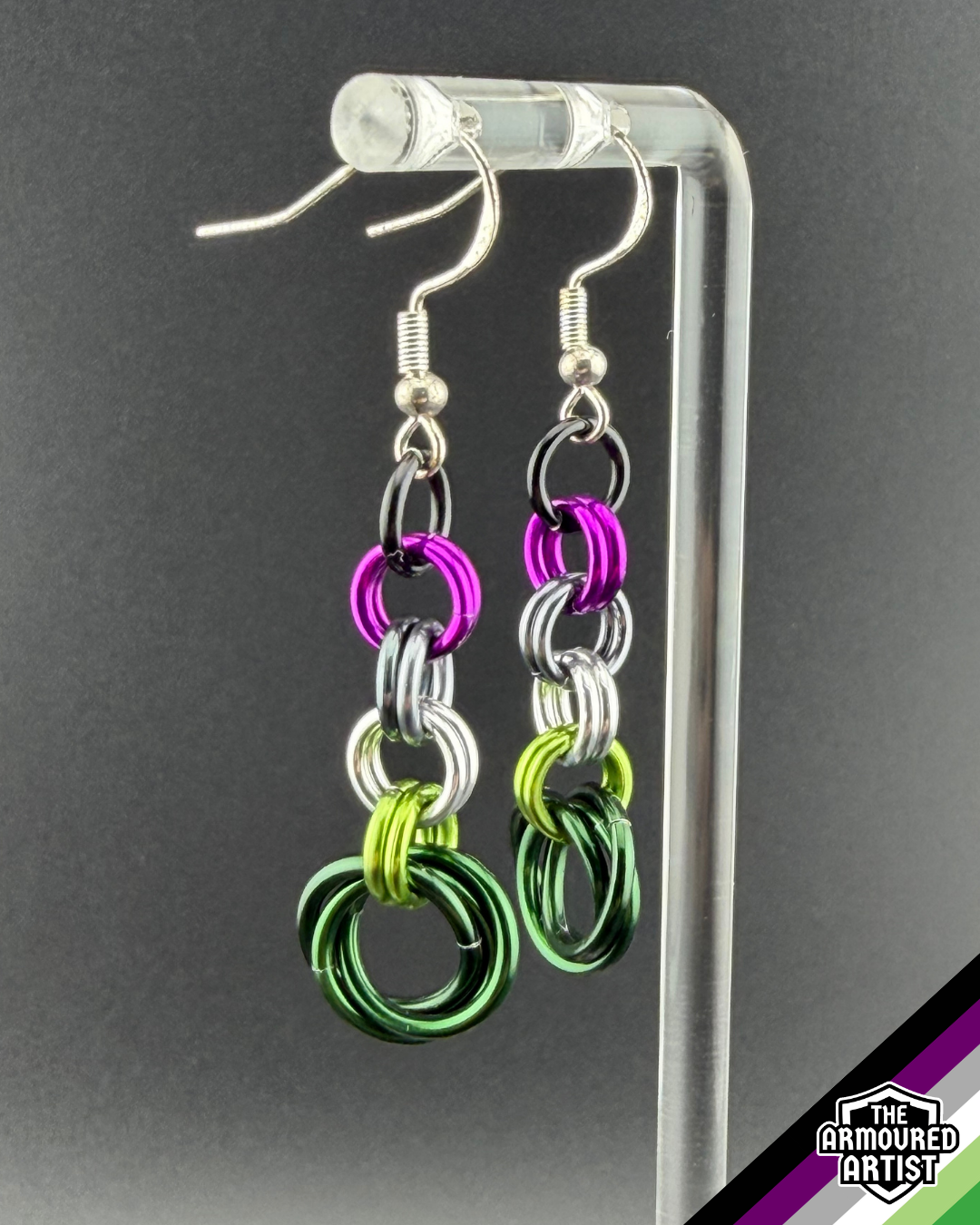 AroAce (Alternative Flag) Dangling Earrings