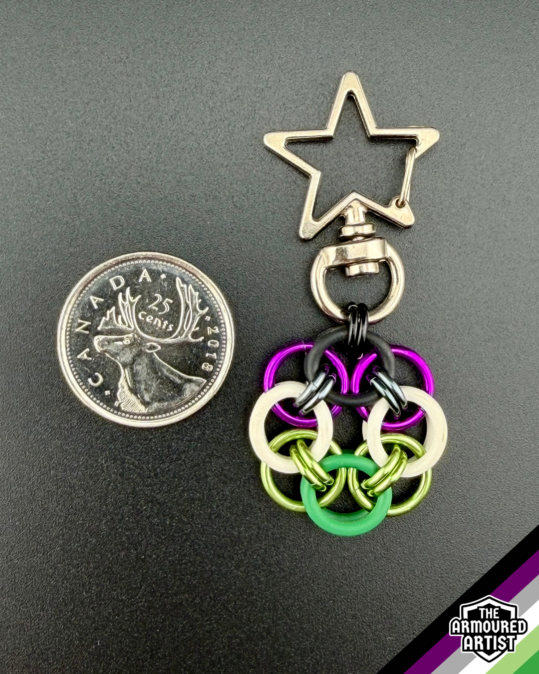 AroAce (Alternative Flag) Flexible Helmchain Keychains