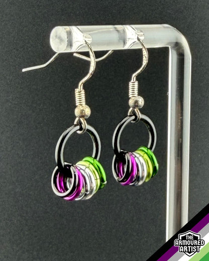 AroAce (Alternative Flag) Small Ringlette Earrings