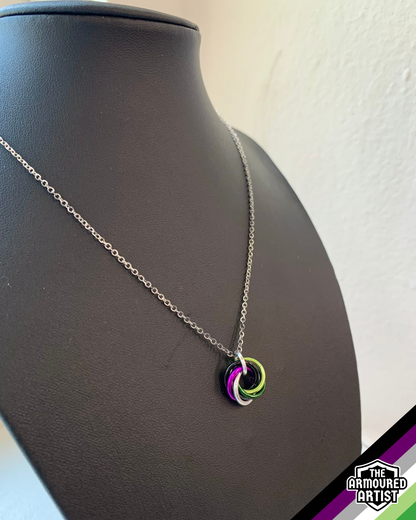 AroAce (Alternative Flag) Spiral Chainmail Necklaces