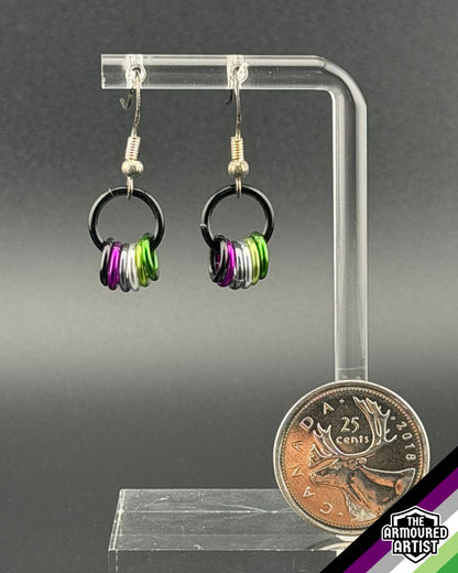 AroAce (Alternative Flag) Small Ringlette Earrings