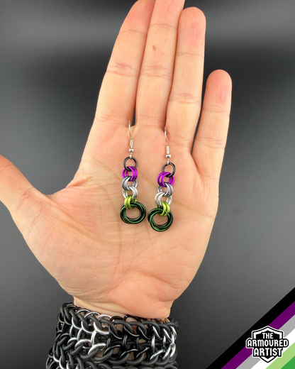 AroAce (Alternative Flag) Dangling Earrings
