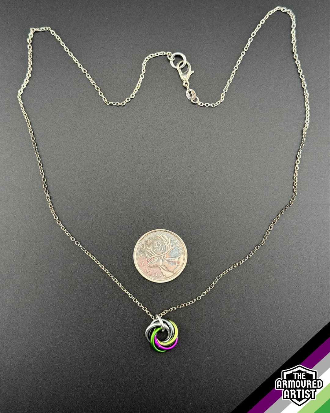 AroAce (Alternative Flag) Spiral Chainmail Necklaces