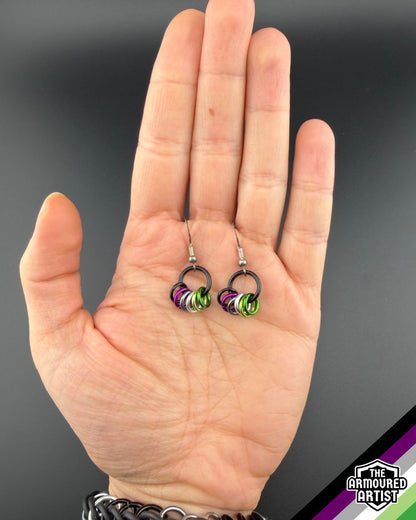 AroAce (Alternative Flag) Small Ringlette Earrings