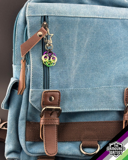 AroAce (Alternative Flag) Flexible Helmchain Keychains