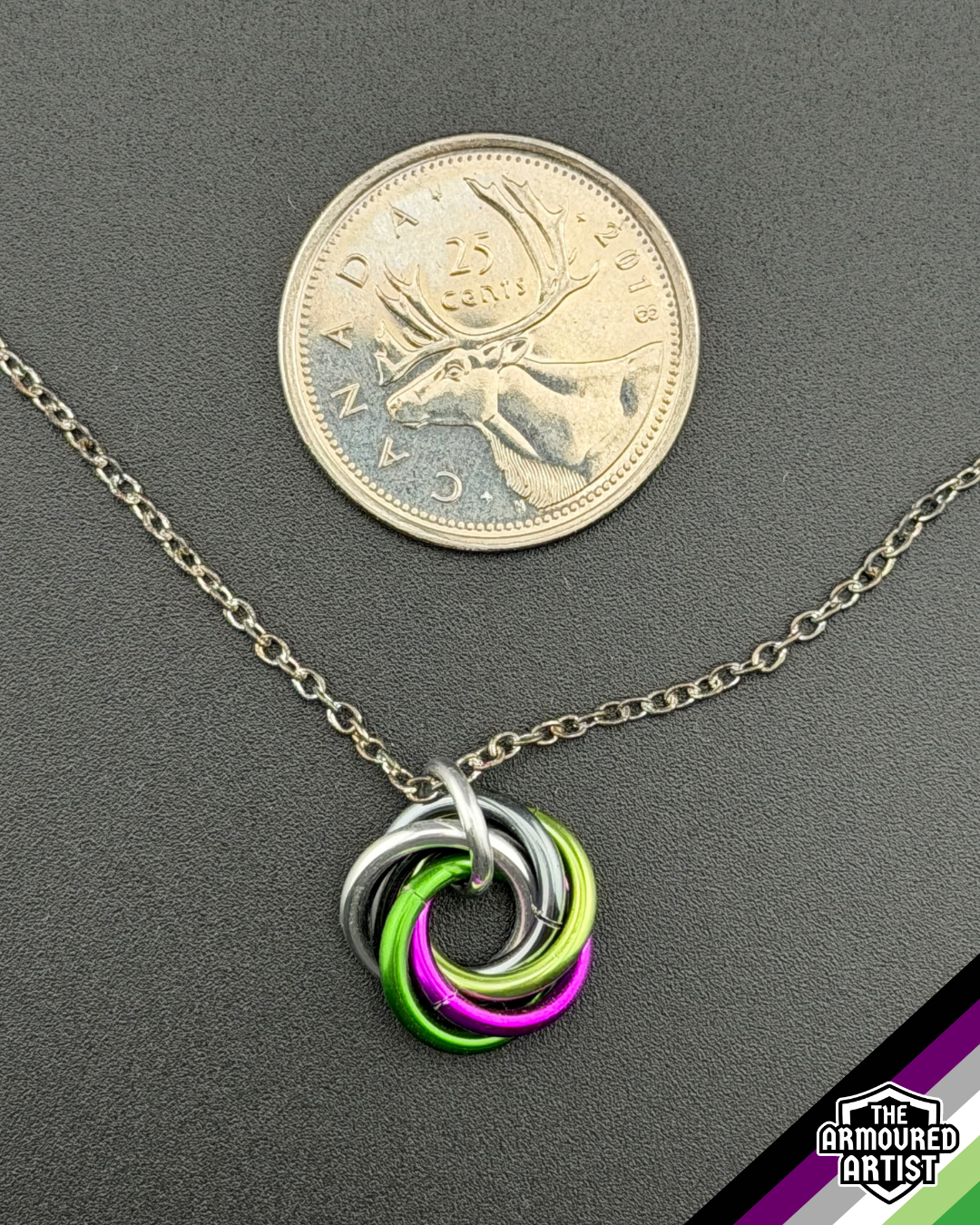 AroAce (Alternative Flag) Spiral Chainmail Necklaces