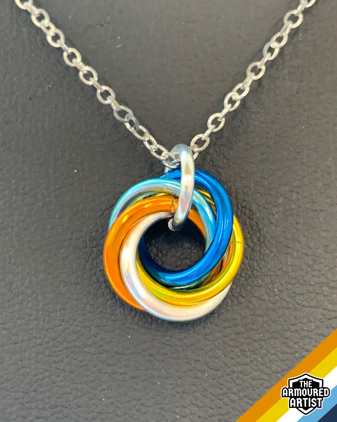 AroAce (Sunset Flag) Spiral Chainmail Necklaces