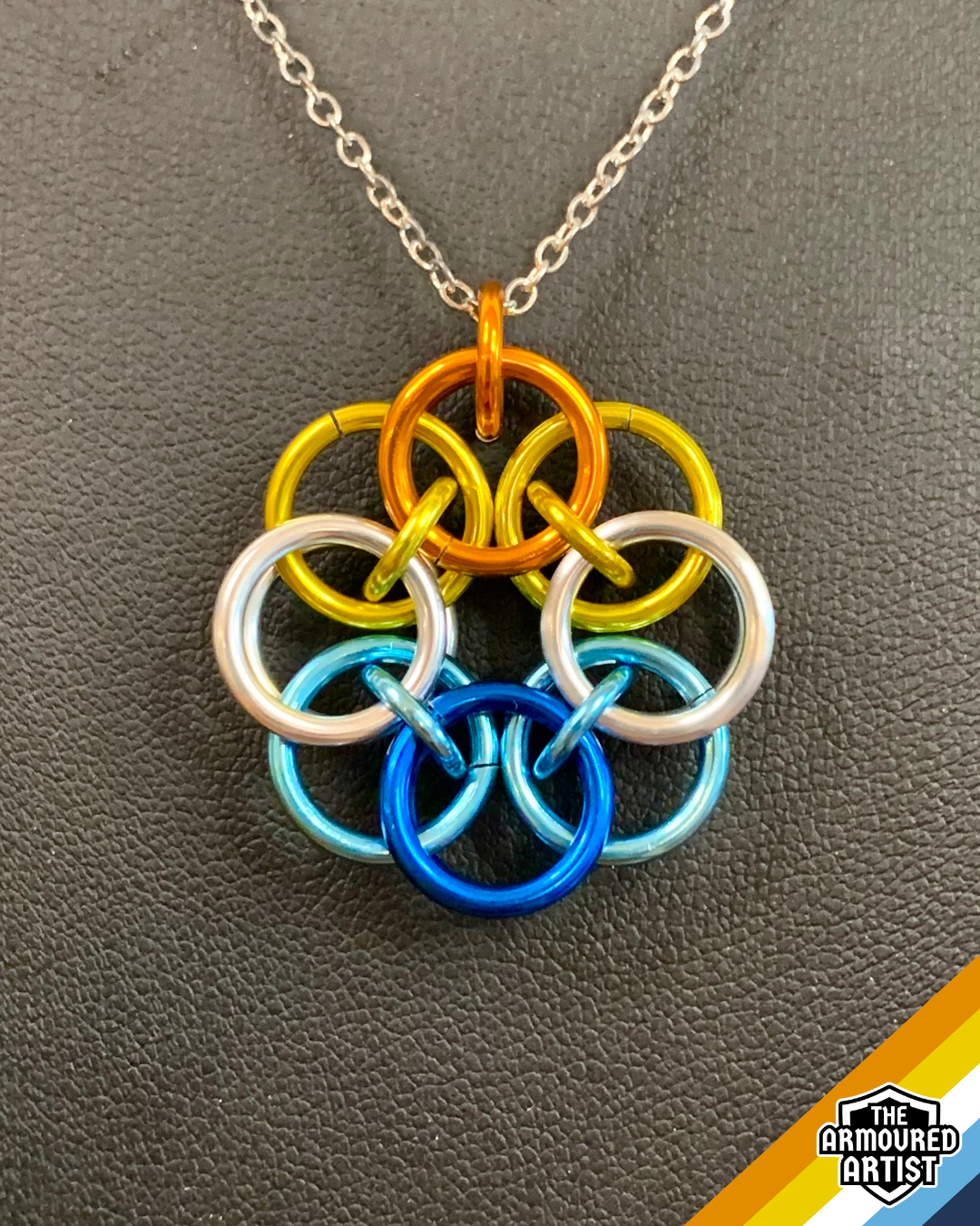 AroAce (Sunset Flag) Helmchain Necklaces