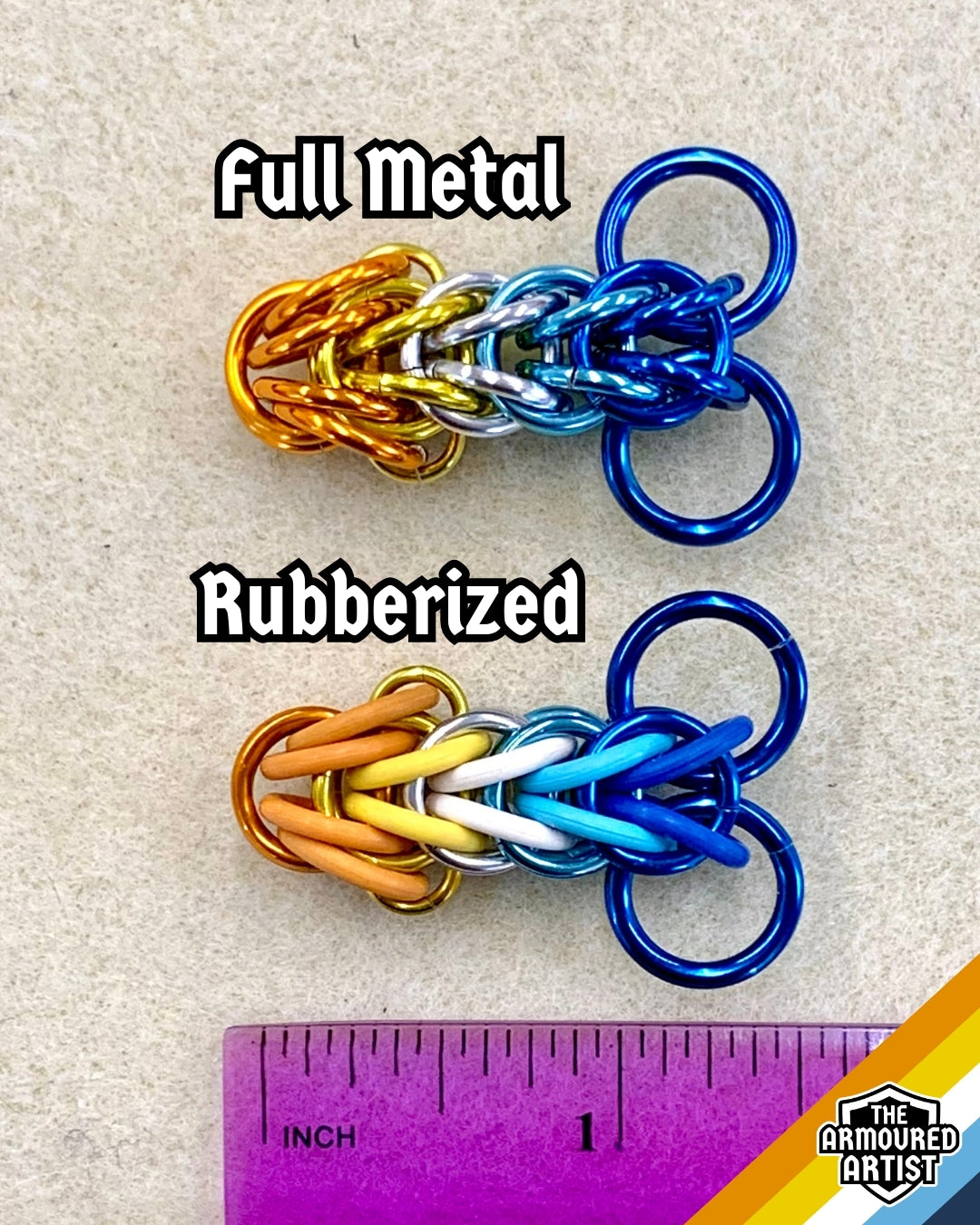 AroAce (Sunset Flag) Pocket Rocket Keychains/Necklaces
