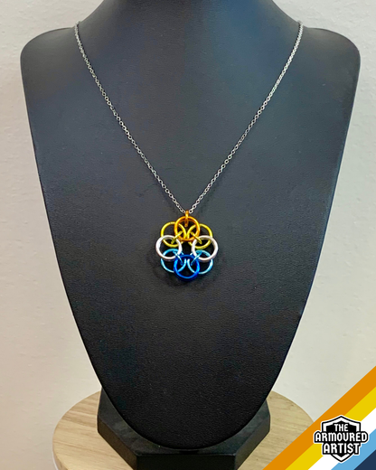 AroAce (Sunset Flag) Helmchain Necklaces