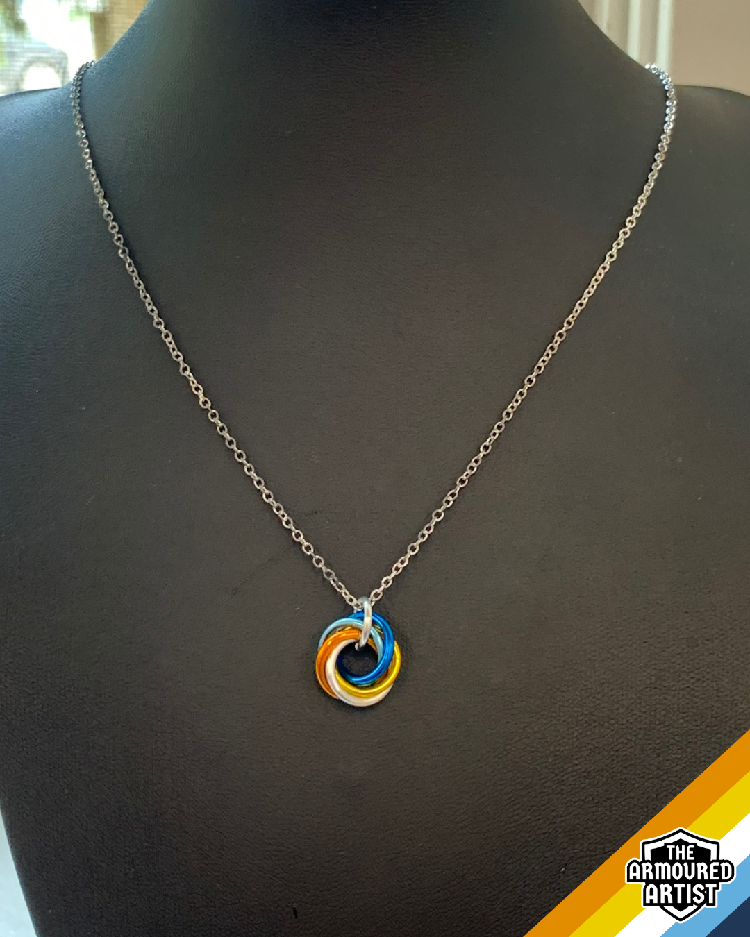AroAce (Sunset Flag) Spiral Chainmail Necklaces