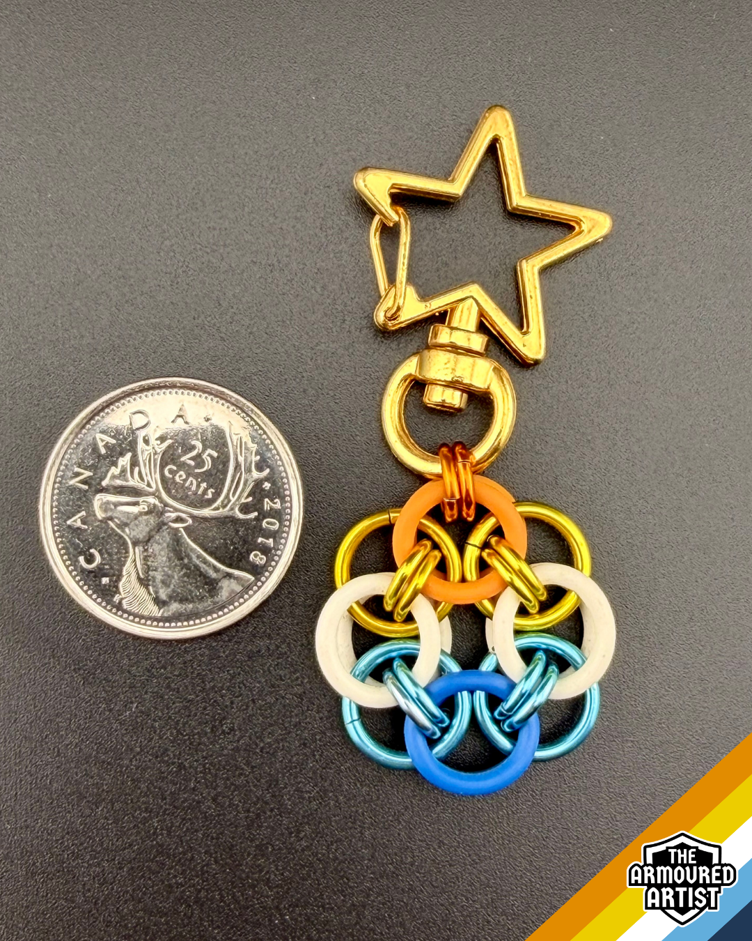 AroAce (Sunset Flag) Flexible Helmchain Keychains