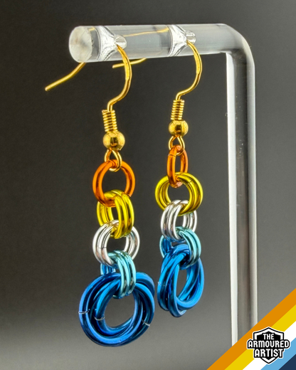 AroAce (Sunset Flag) Dangling Earrings