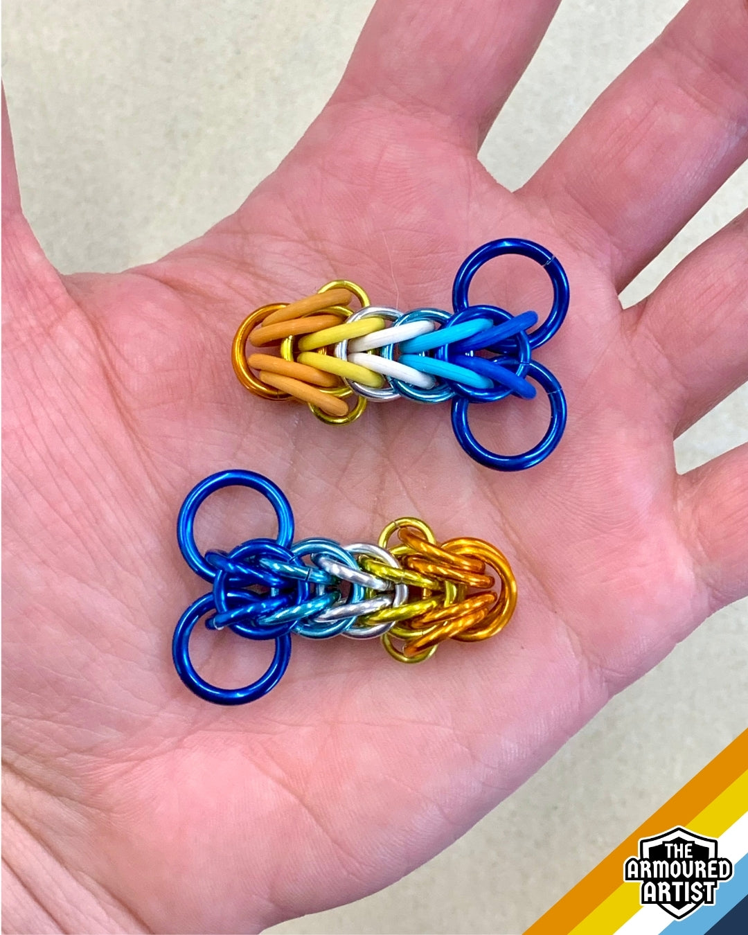 AroAce (Sunset Flag) Pocket Rocket Keychains/Necklaces