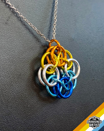 AroAce (Sunset Flag) Helmchain Necklaces