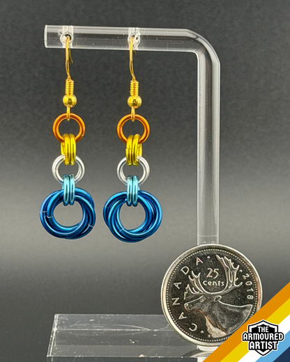 AroAce (Sunset Flag) Dangling Earrings