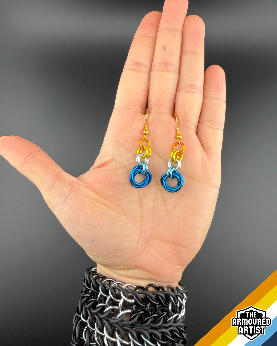 AroAce (Sunset Flag) Dangling Earrings