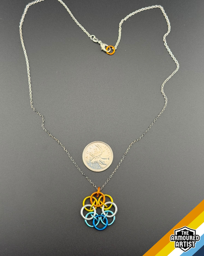 AroAce (Sunset Flag) Helmchain Necklaces