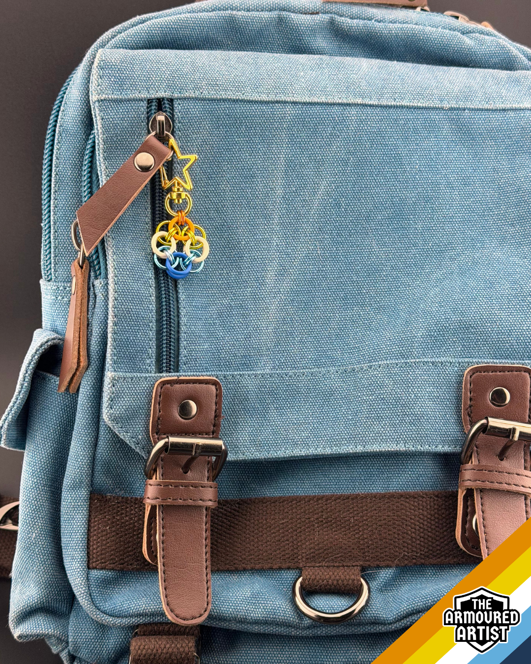 AroAce (Sunset Flag) Flexible Helmchain Keychains