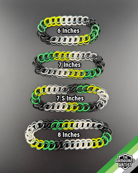Aromantic Stretchy Chainmail Bracelets