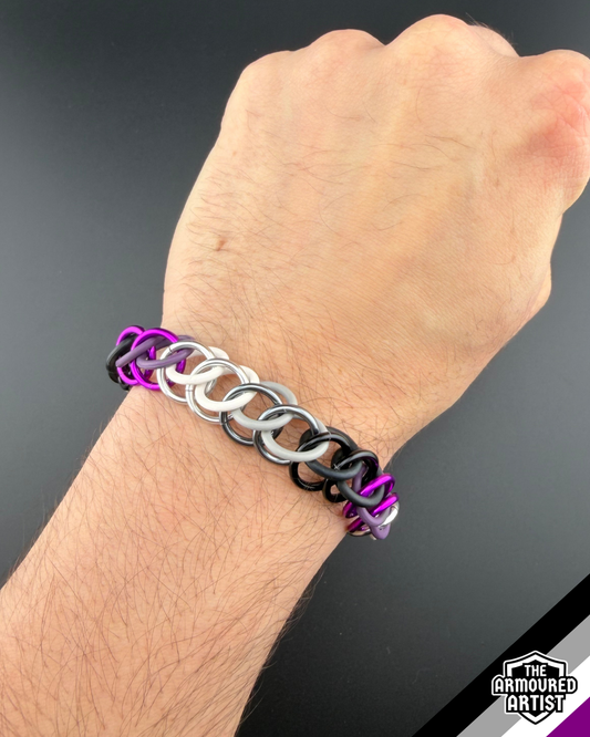 Asexual Stretchy Chainmail Bracelets