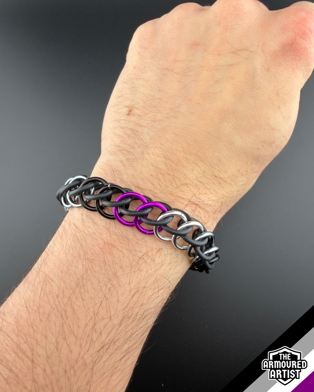 Asexual Stretchy Chainmail Bracelets