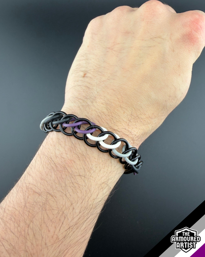 Asexual Stretchy Chainmail Bracelets