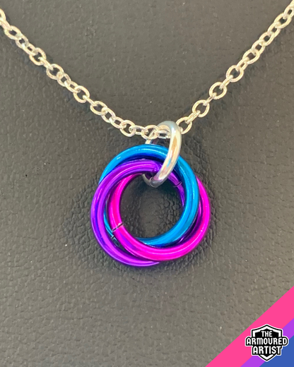 Bisexual Spiral Chainmail Necklaces