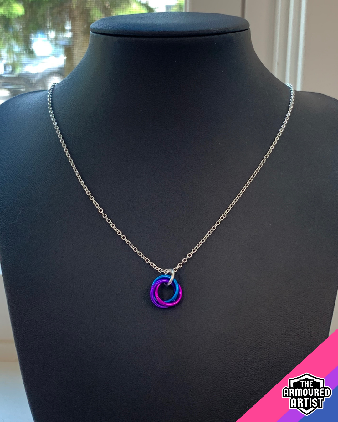 Bisexual Spiral Chainmail Necklaces
