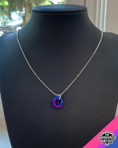 Bisexual Spiral Chainmail Necklaces