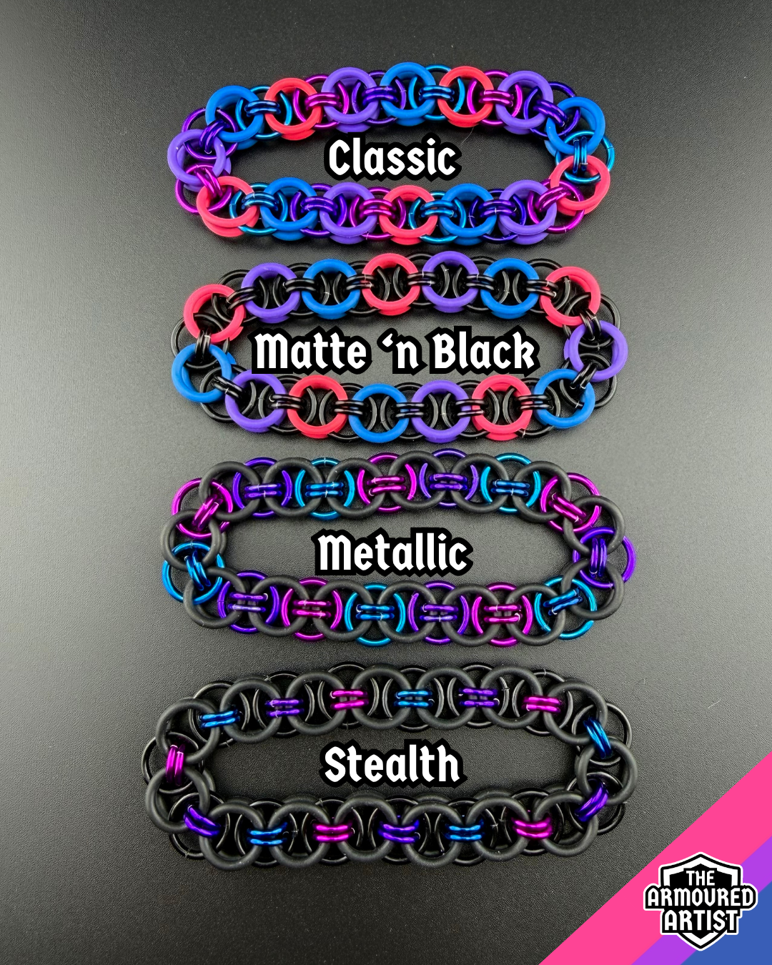 Bisexual Stretchy Helmchain Bracelets