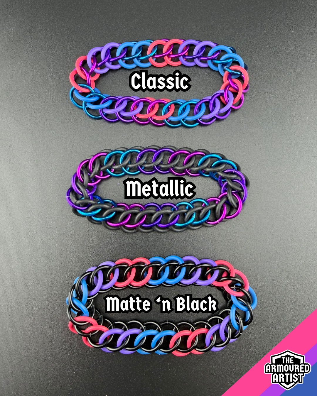 Bisexual Stretchy Chainmail Bracelets