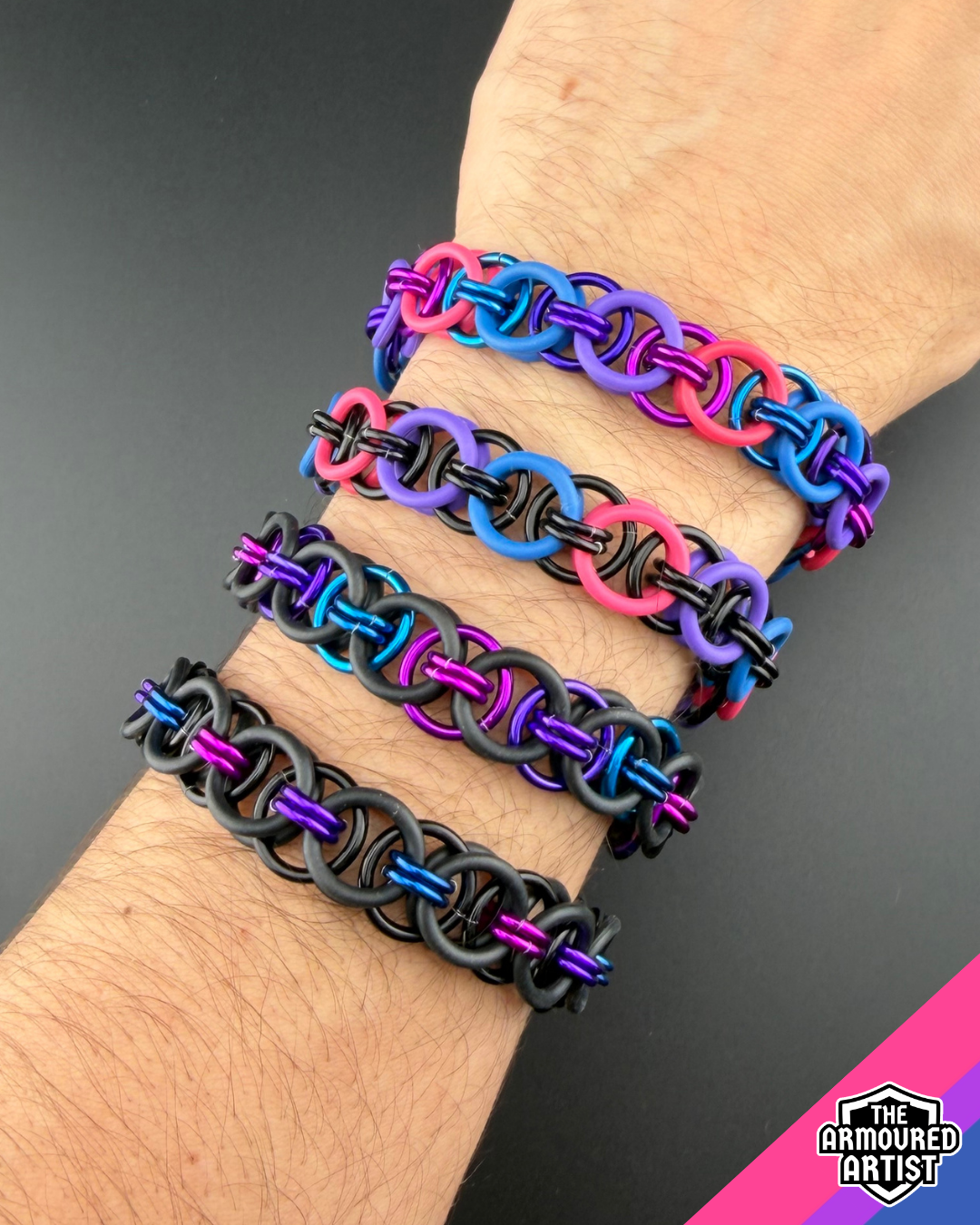 Bisexual Stretchy Helmchain Bracelets
